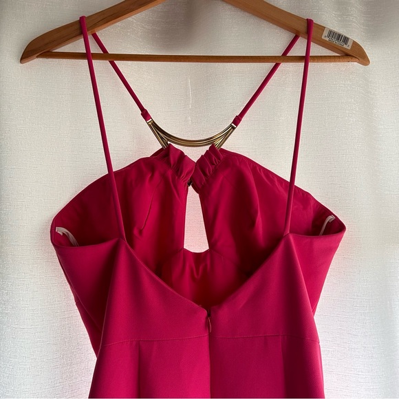 NWOT Halston Adrina Dress in Stretch Crepe, Pink - Picture 7 of 11